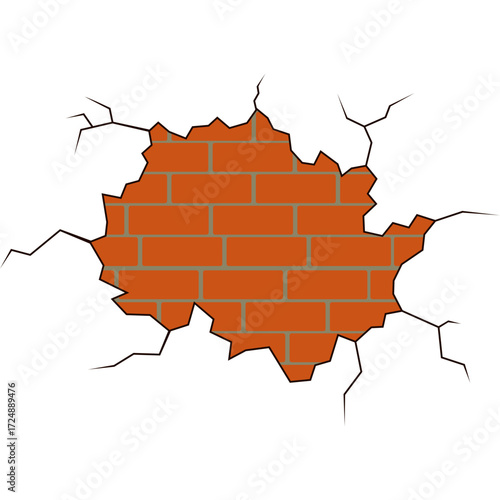 Cracked Brick Wall