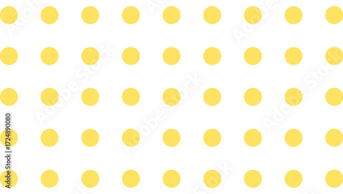 White seamless pattern with yellow drops. Polka dot background. Cute wallpaper with circle.