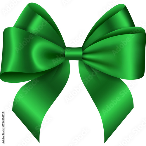 green bow ribbon