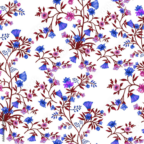 Seamless Floral Pattern Vector for Gift Wrap, Stationery & Fabric Print