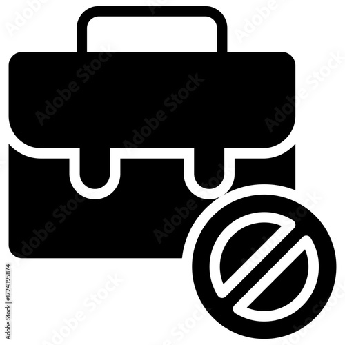 Unemployment icon for economy macro, business, website, application, printing, document, poster design, etc