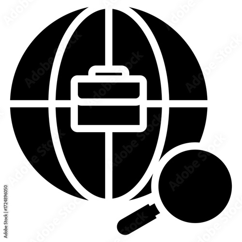 Job seeker icon for economy macro, business, website, application, printing, document, poster design, etc