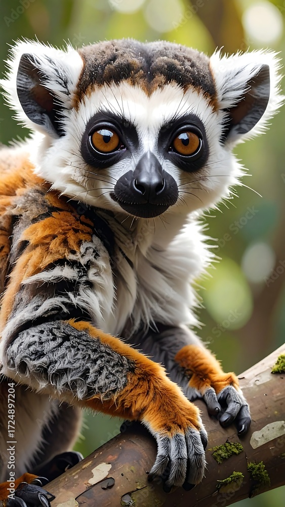 Obraz premium Close-up of a lemur