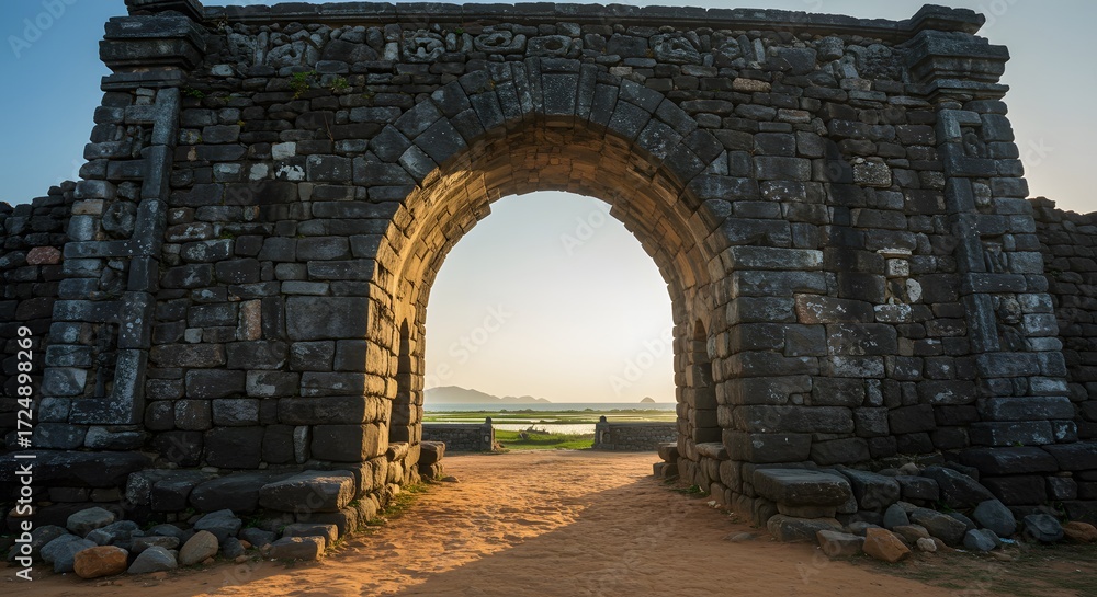 Fototapeta premium Ancient stone archway entrance