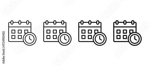 Deadline Multiple Line Icon Element