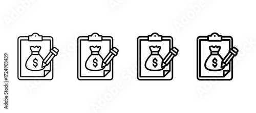 Budget Multiple Line Icon Element