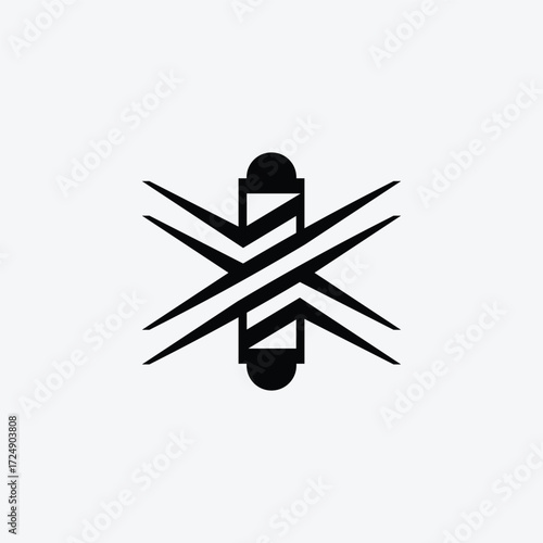 Abstract Barber Pole Logo Design Inspiration
