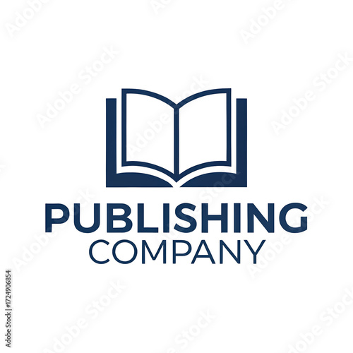 Wallpaper Mural Open book and text publishing company logo isolated on a transparent background image Torontodigital.ca
