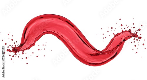 Red liquid splash