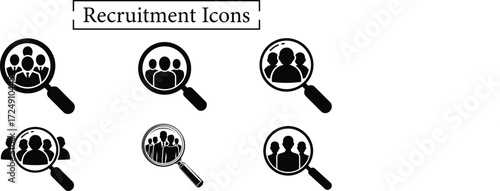 Recruitment Icon – Job Search, Hiring, Candidate Selection