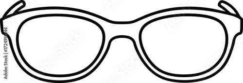 pair of glasses continuous thin stroke eyewear sketch