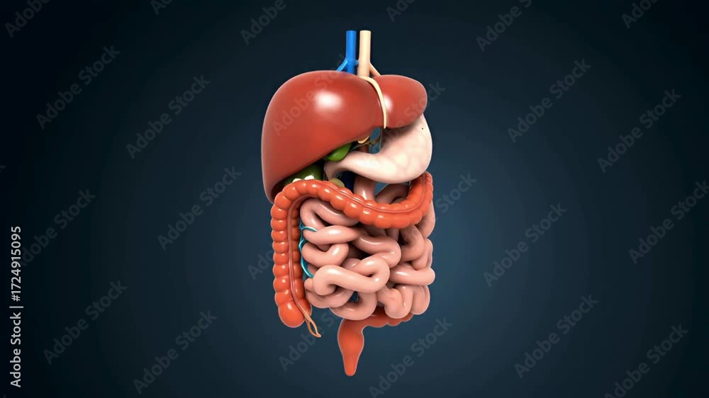 Human Digestive System 3D Animation: Anatomy, Digestion, Gut Health ...