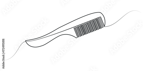Hair Care continuous one line drawing with white background. Vector illustration.	
