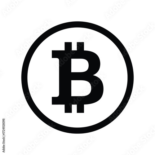 Bitcoin Cryptocurrency Symbol Digital Currency Icon