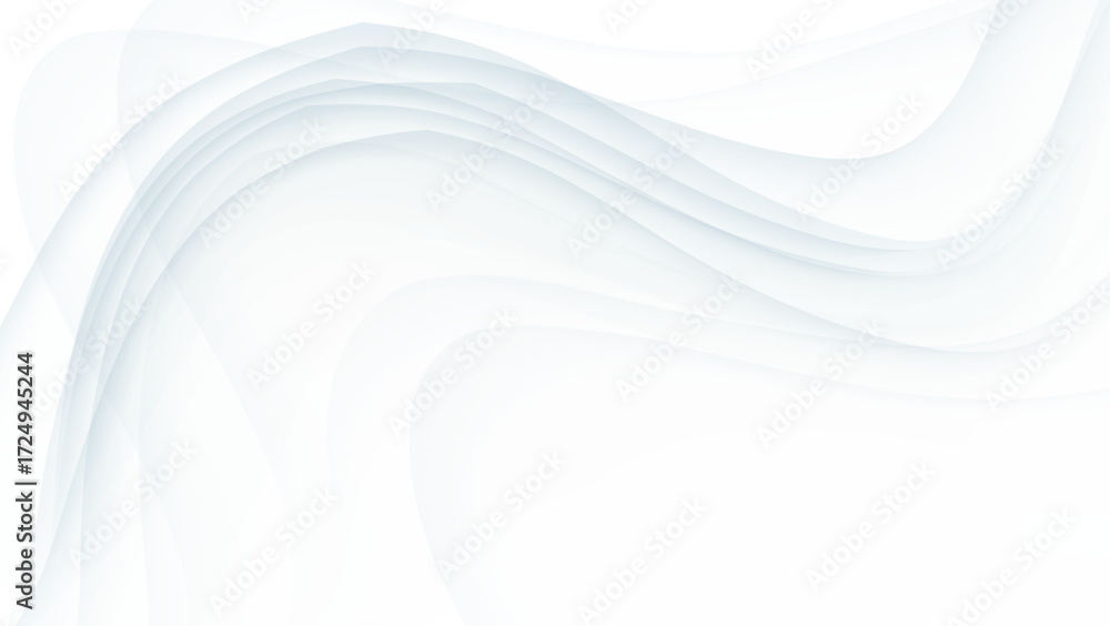 Obraz premium white background with wavy layer elements