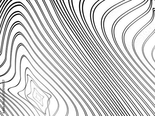 Black tangled thread background. Circular abstract pen stroke vector illustration, on a white background. Hand drawn tangled doodles. Vector illustration isolated on white background.