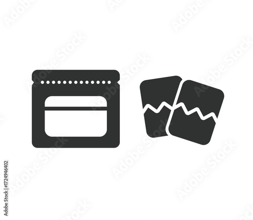 湿布　貼り薬のシルエットイラスト