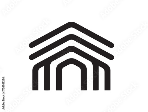 Clean financial branding symbol designed in creative vector artwork
