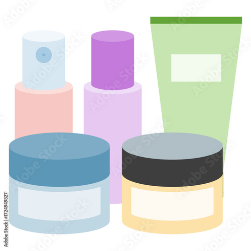 set of cosmetic products