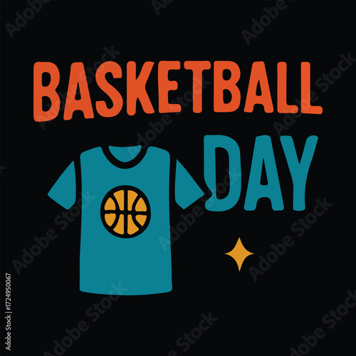 Basketball Day Creative Poster Illustration for Event Celebration