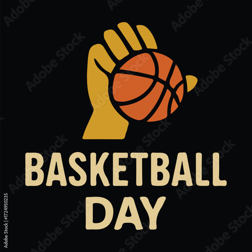 Basketball Fist Power Symbol Illustration for Sports Motivation Poster
