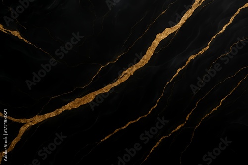 Luxury Corporate Abstract Background Polished Onyx Stone with Golden Streaks