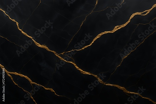 Luxury Corporate Abstract Background Polished Onyx Stone with Golden Streaks