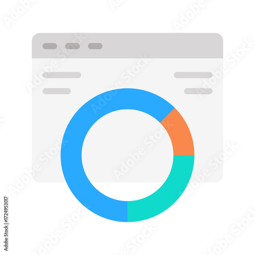 CRM Dashboard icon vector image. Suitable for mobile apps, web apps and print media.