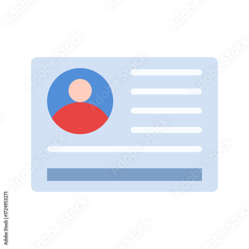 Internship ID Card icon vector image. Suitable for mobile apps, web apps and print media.