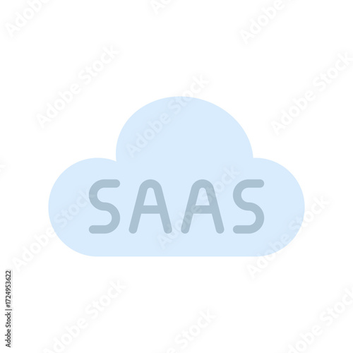SaaS Cloud icon vector image. Suitable for mobile apps, web apps and print media.