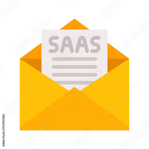 SaaS Newsletter icon vector image. Suitable for mobile apps, web apps and print media.