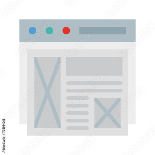 UI Mockup icon vector image. Suitable for mobile apps, web apps and print media.