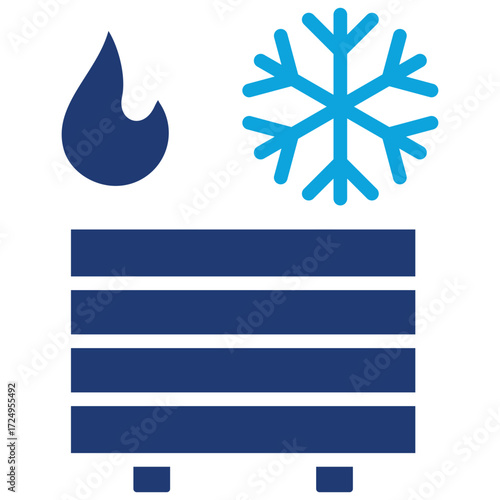 HVAC mixed color icon