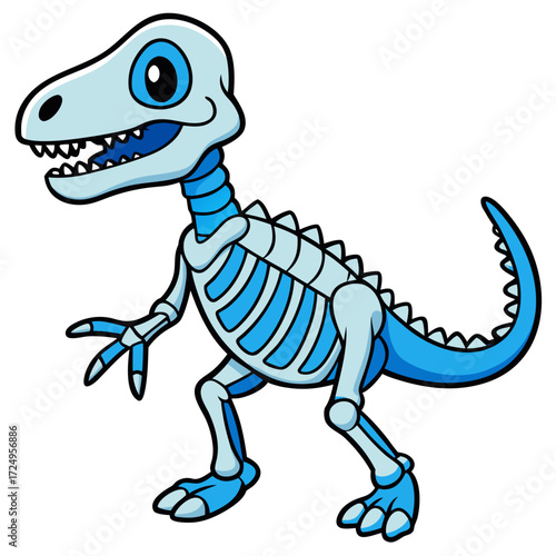 Paleontological museum interior element prehistoric dinosaur skeleton fossils and archaeological discoveries historical artefacts on pedestals vector science