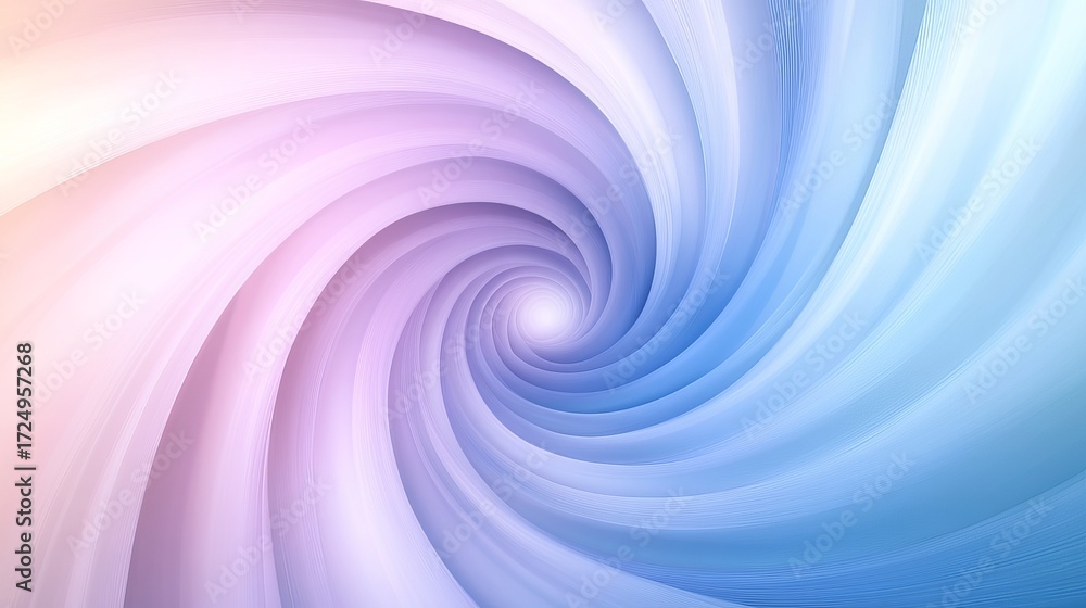 Fototapeta premium Mesmerizing pastel vortex tunnel with soft light and ethereal flow
