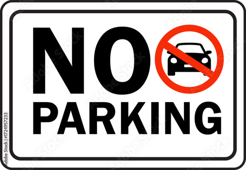 no parking sign and icon design for templates.