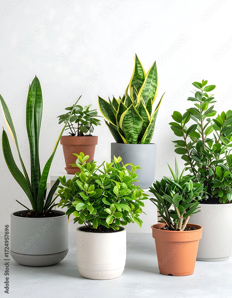 Obraz premium Potted plants display