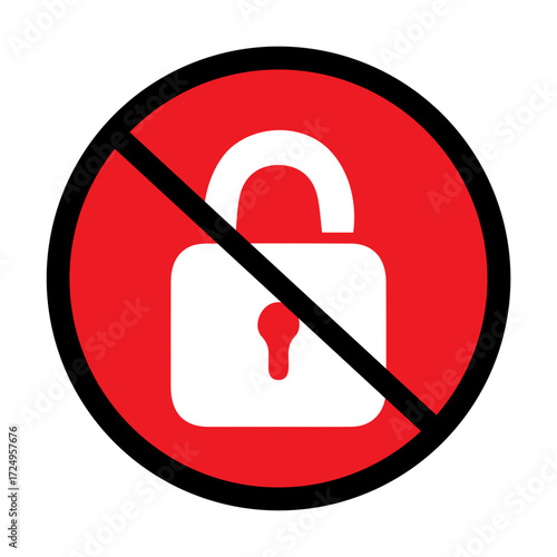 Padlock Prohibited Icon