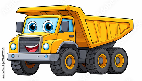 Playful giant mining dump truck 