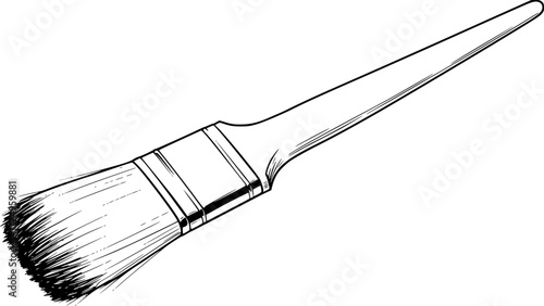 a painting brush, vector, isolated, white background