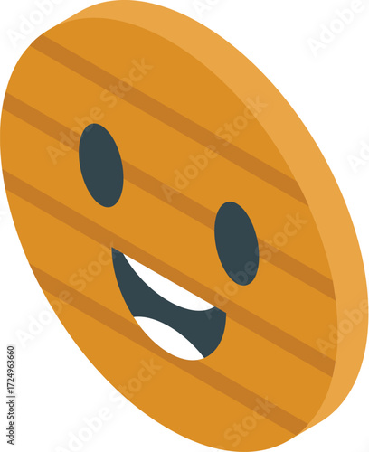 Delicious grilled food showing a happy face, perfect for representing a positive dining experience