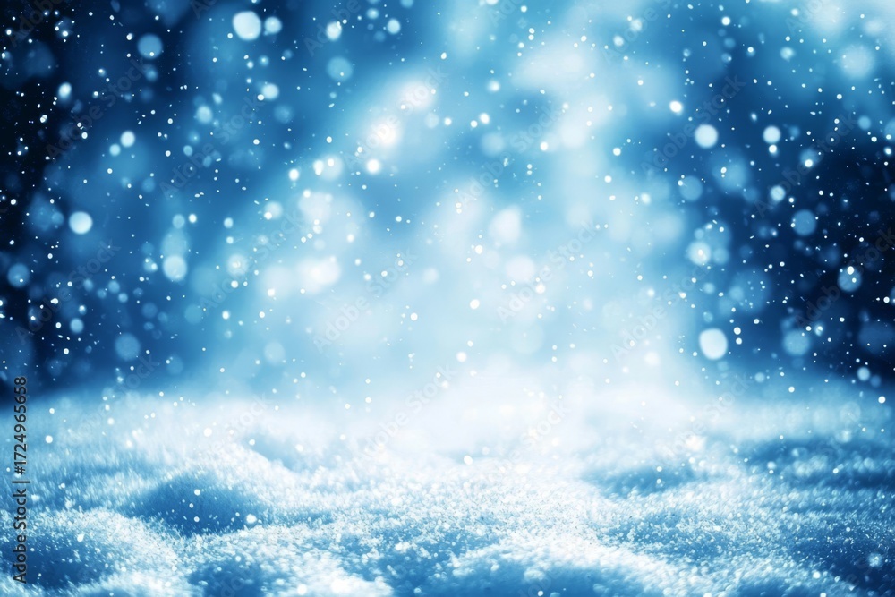 Fototapeta premium Enchanting winter atmosphere adorned with shimmering snowflakes.