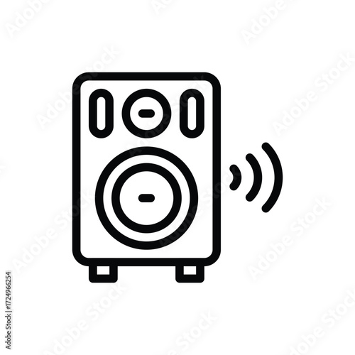 Speaker icon emitting sound waves