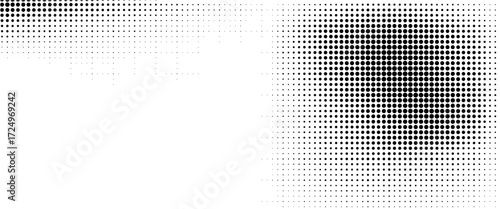 grunge Halftone white and black dots pattern and black gradient grunge texture background. Dotted line comic sport style vector illustration