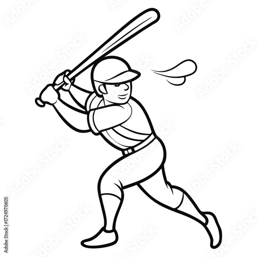 baseball player cartoon