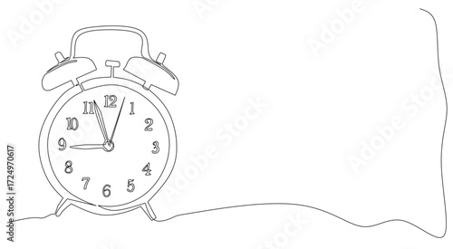 vintage alarm clock illustration lie art