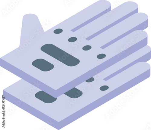 Isometric cleaning gloves protecting hands during washing and chores