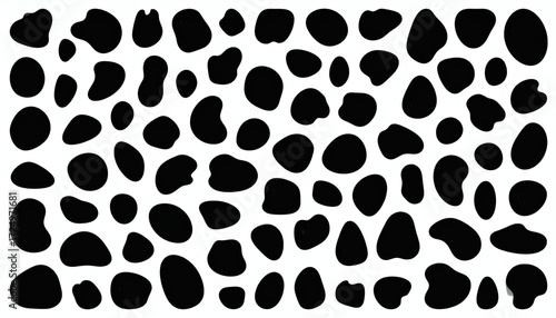 Random shapes with black blobs, round abstract organic shapes collection, pebble and drop-inspired forms, minimalist black shape design, abstract blob illustrations