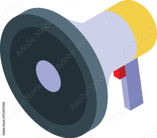 Megaphone announcing big news in a demonstration