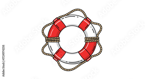 A safety device for preventing drowning with rope for throwing or holding.